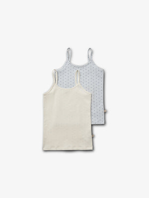 Hemdje met spaghettibandjes 2-pack - Blue | 100148 Clara