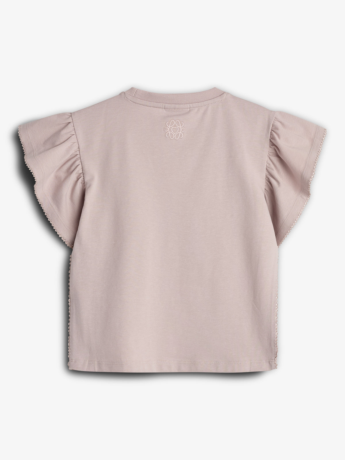 T-shirt met ruchesmouwen en picotsteek - Tween - Light Purple | 100385 Vilde