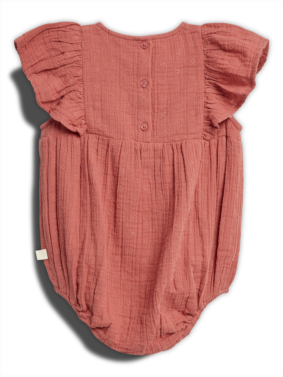 Musselin romper met vlindermouwen en borduursel - Blush | 100293 Ella
