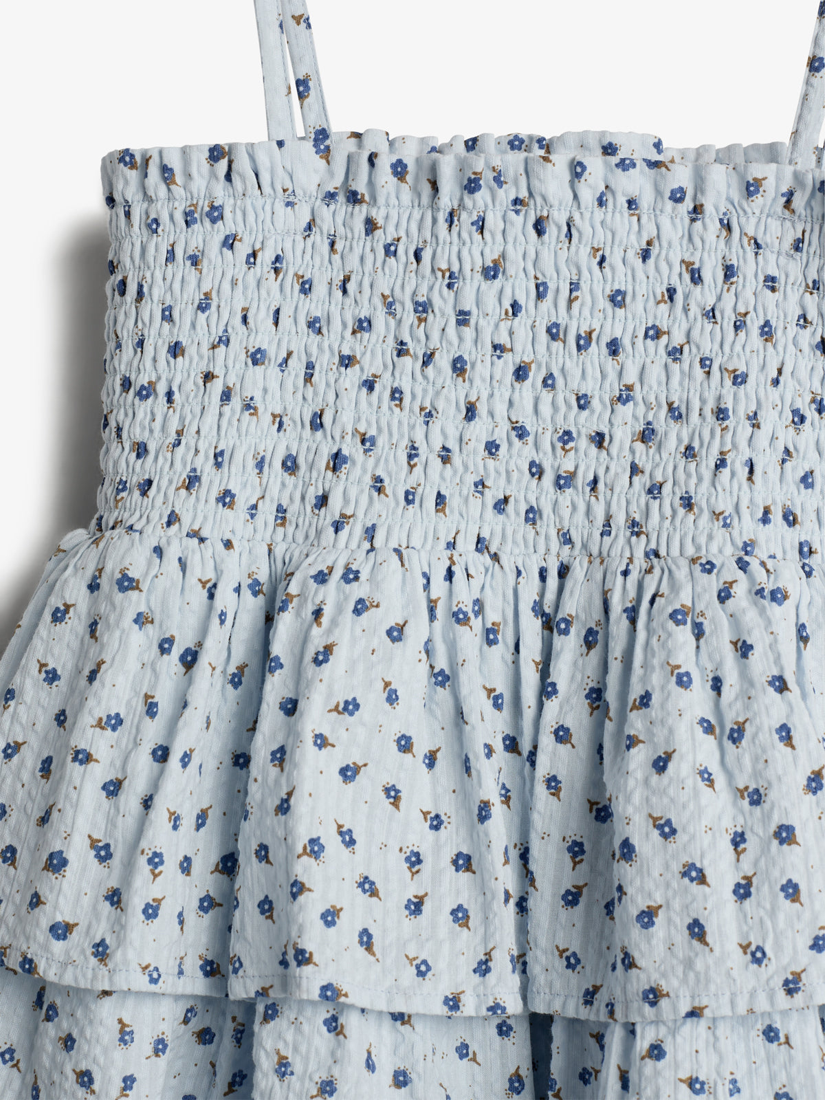Jurk met bloemenprint en ruches - Blue Flower | 100306 Annie