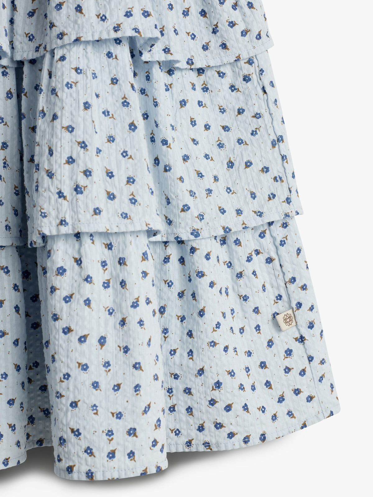 Jurk met bloemenprint en ruches - Blue Flower | 100306 Annie