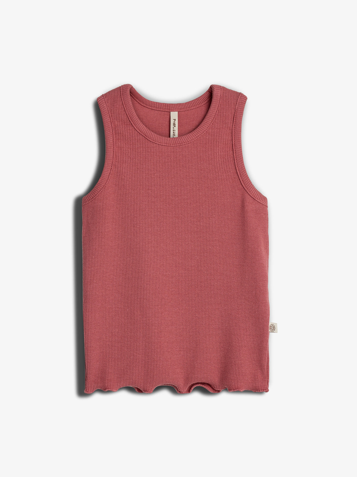 Modal rib top zonder mouwen - Blush | 100324 Fiona