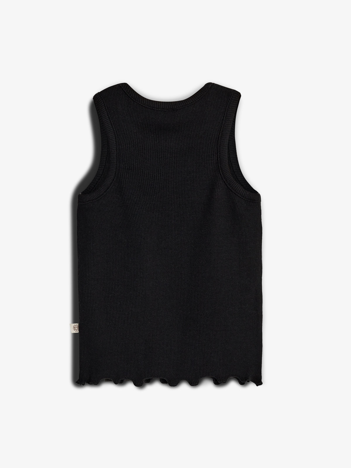 Modal rib top zonder mouwen - Tween - Black | 100450 Fiona