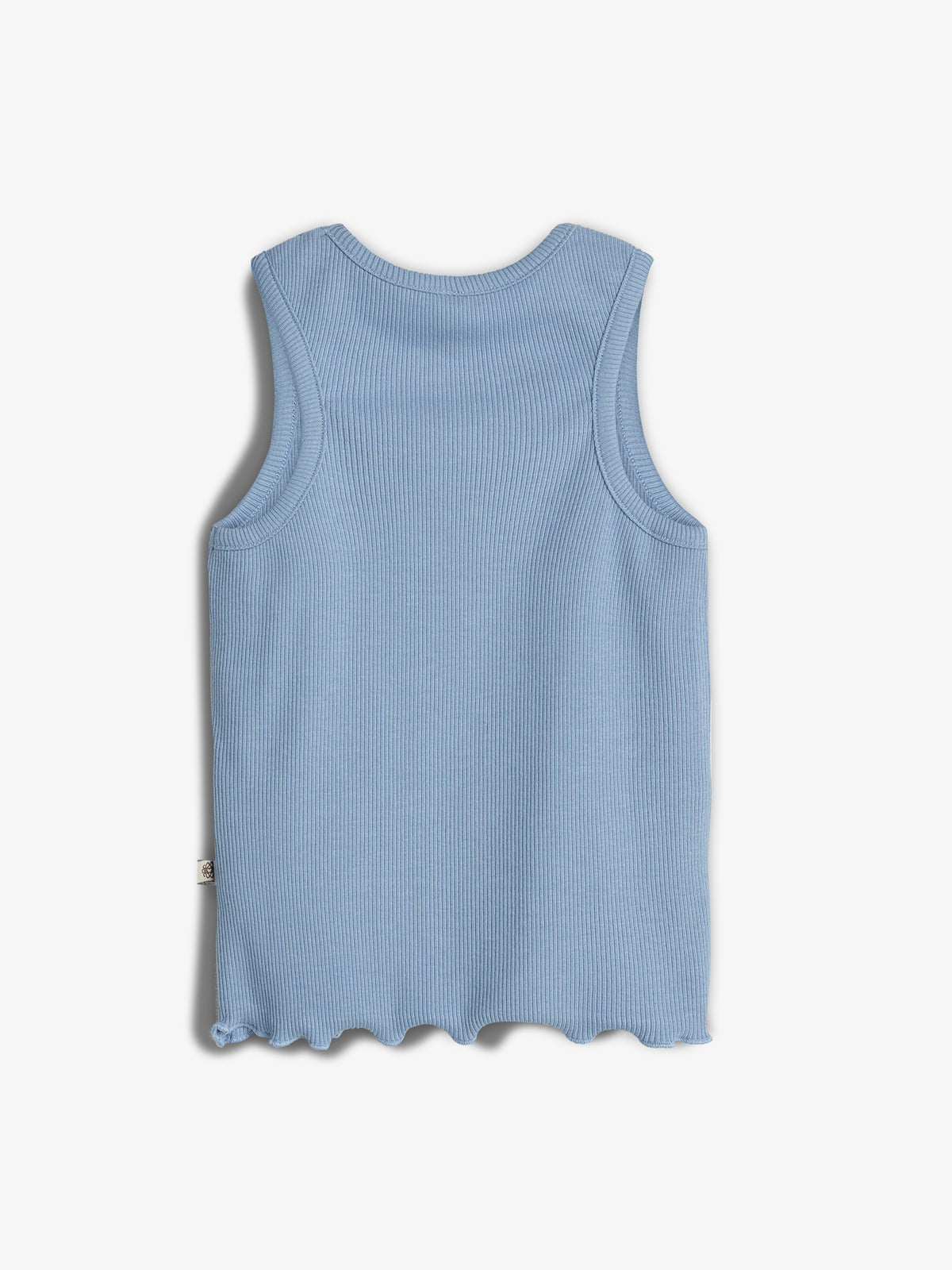 Modal rib top zonder mouwen - Blue | 100326 Fiona