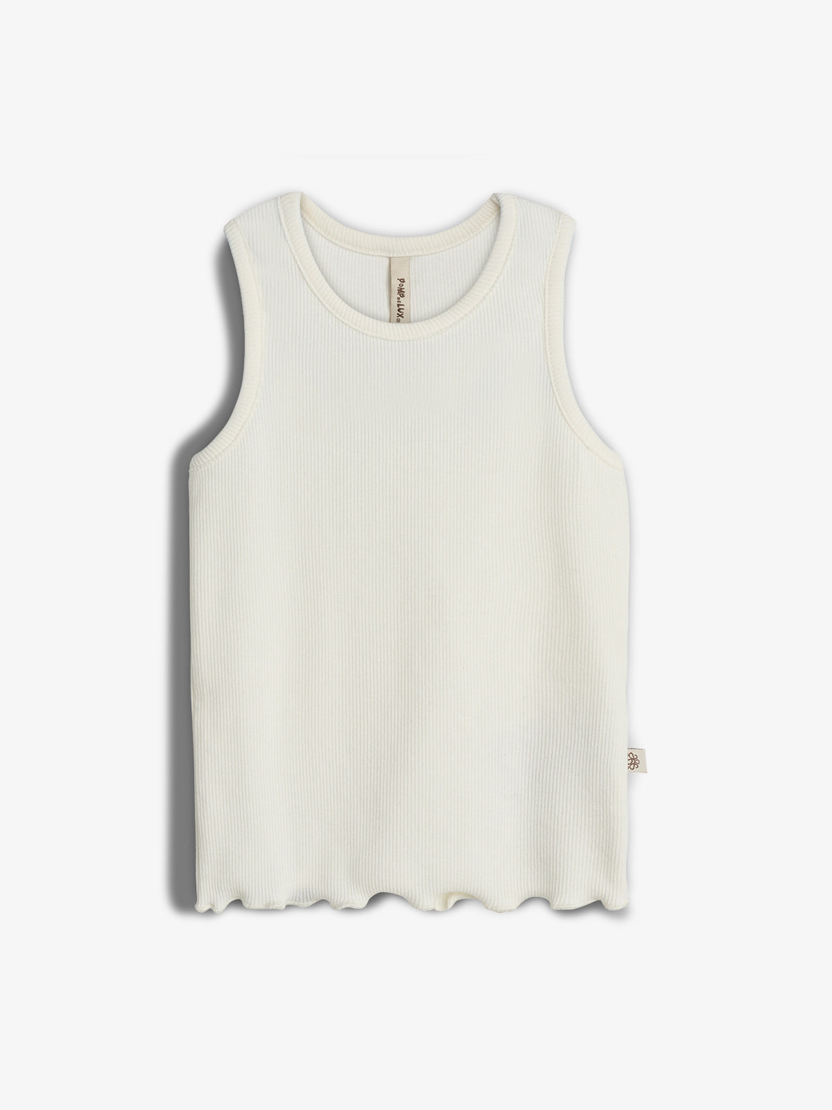 Modal rib top zonder mouwen - Tween - Off White | 100452 Fiona