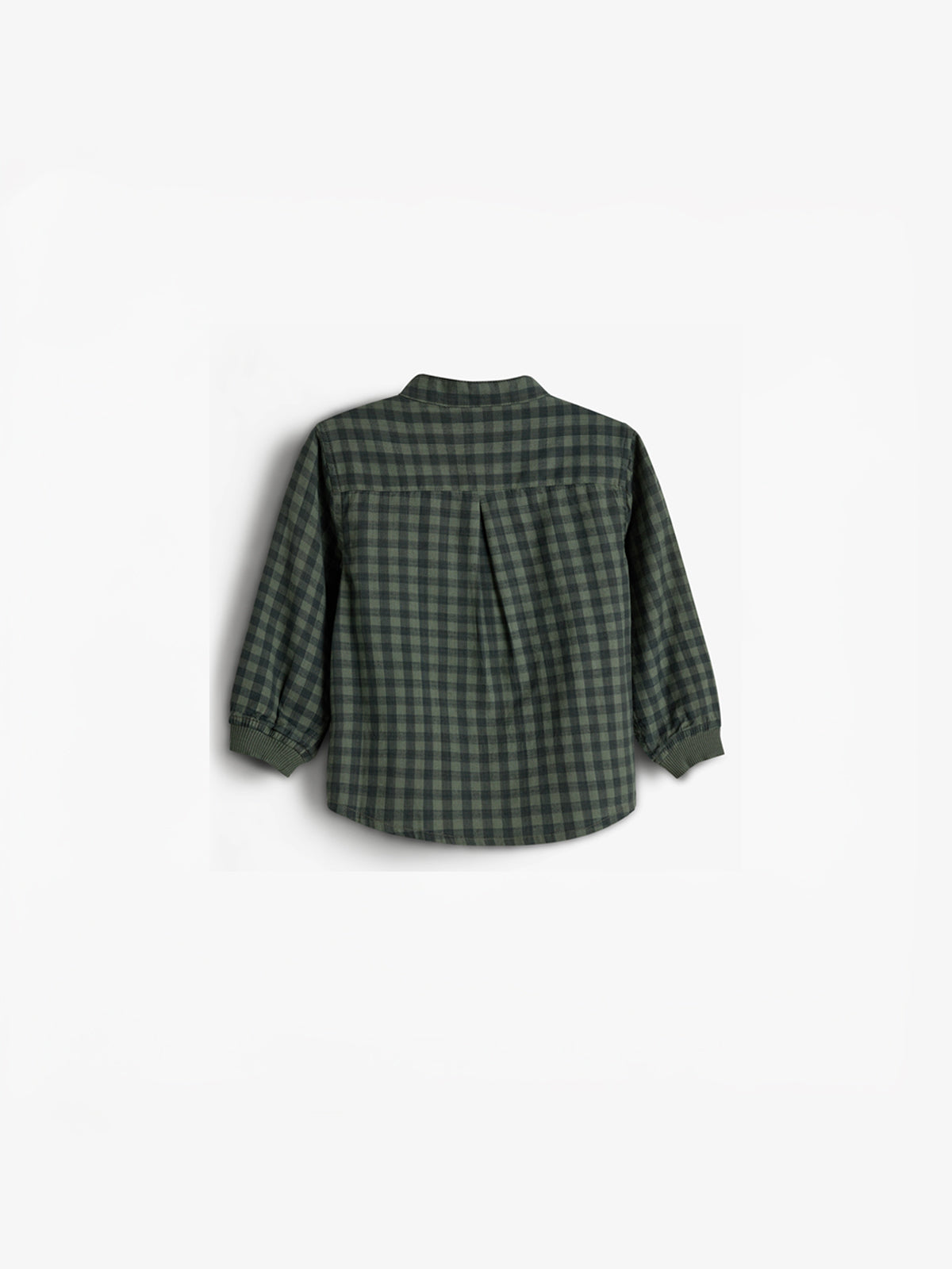 Micro Gingham Katoenen Overhemd - Little - Green