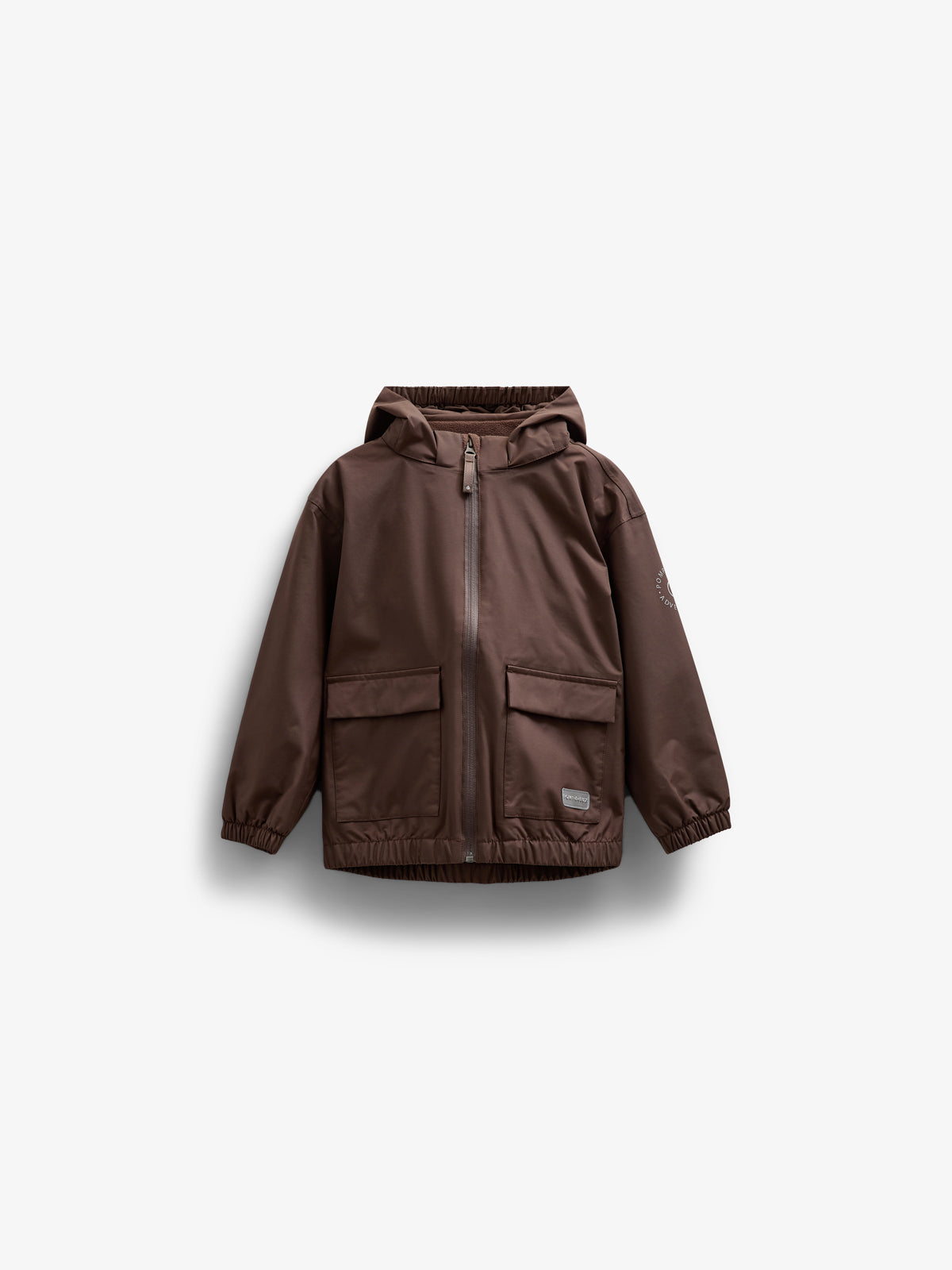 Shell-jas met opgestikte zak - Tween - Chocolate | 100500 Luke