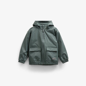 Shell-jas met opgestikte zak - Tween - Dusty Dark Green | 100502 Luke