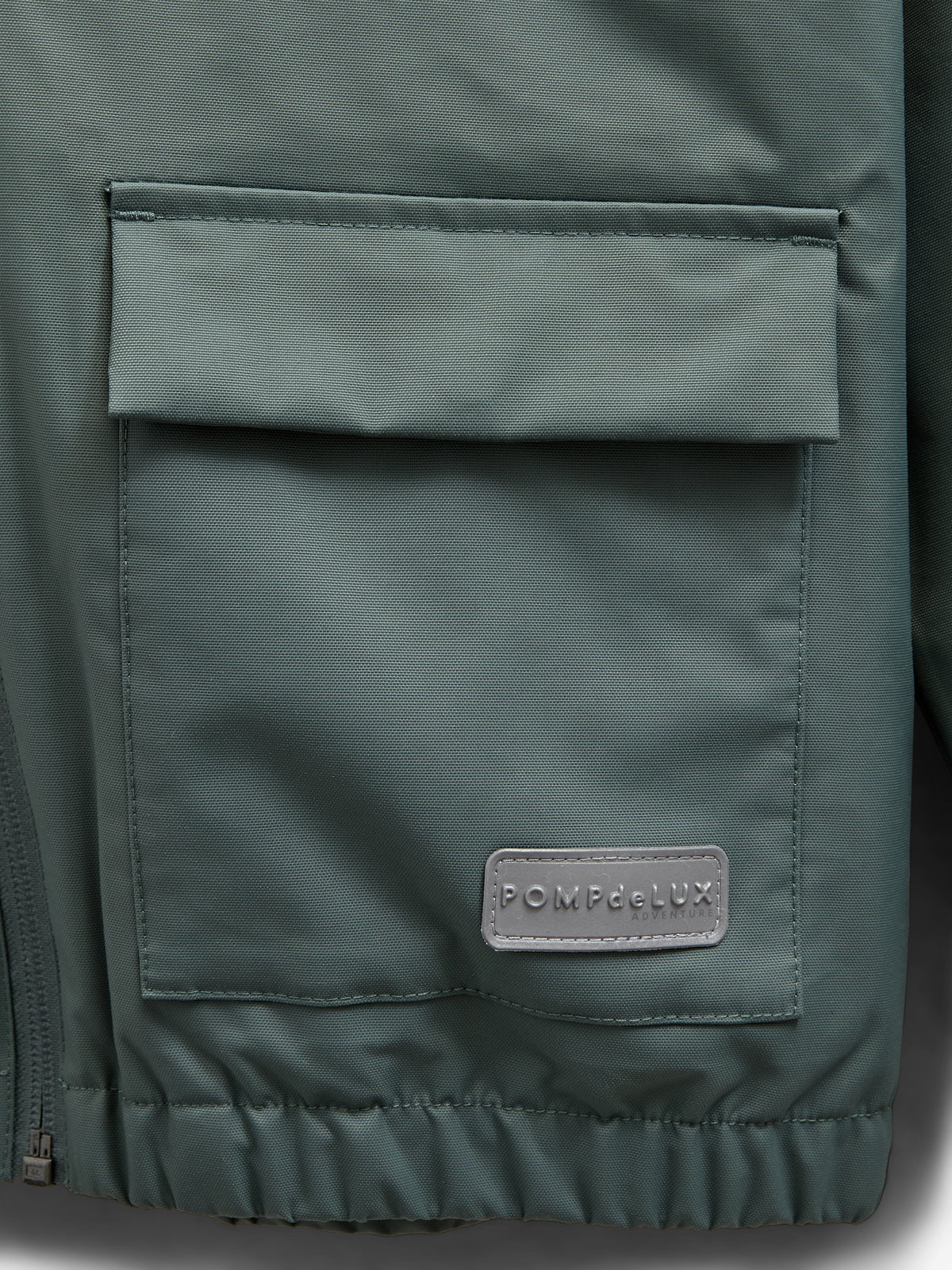 Shell-jas met opgestikte zak - Tween - Dusty Dark Green | 100502 Luke