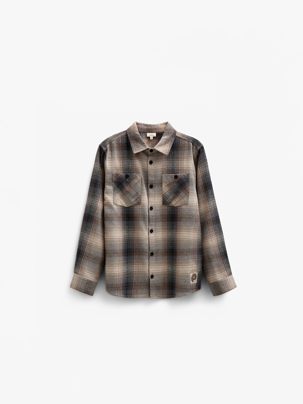 Geruit flanellen overhemd - Tween - Brown Navy Check | 100527 Henry