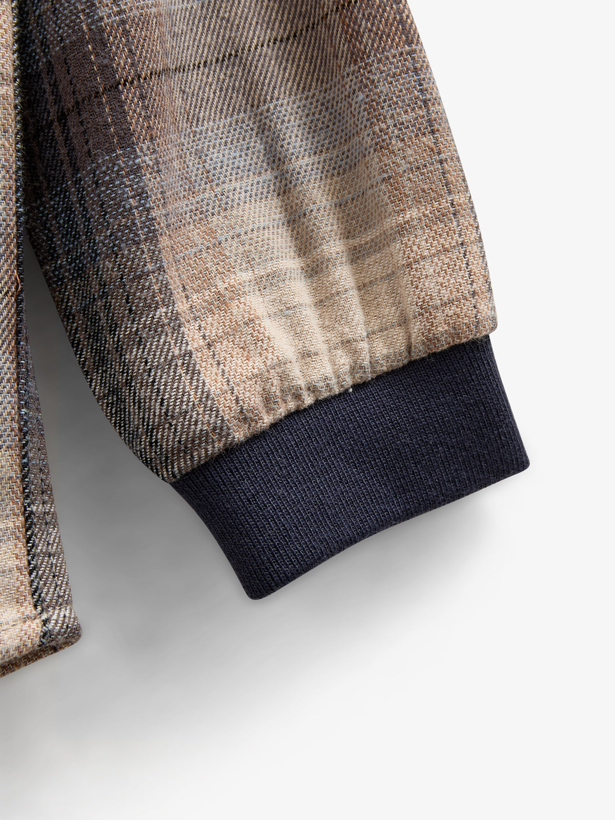 Geruit flanellen overhemd met ribboord - Kids - Brown Navy Check | 100529 Henry