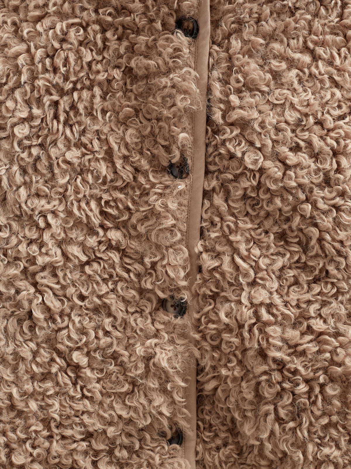 Faux Fur Hooded Jacket met Rib manchet - Kids - Caffe Latte | 100546 Ellie