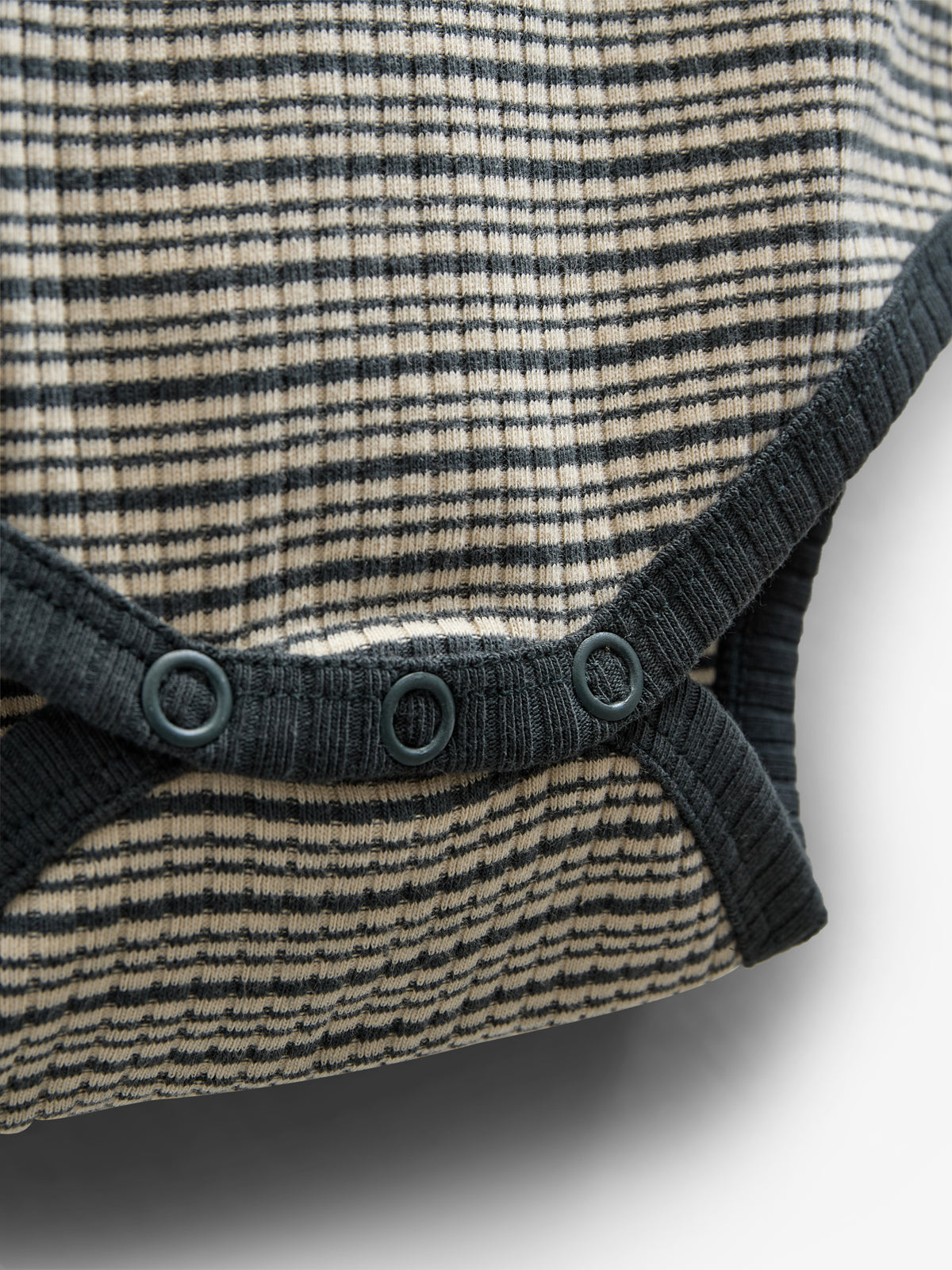 Katoenen ribbody met lange mouwen - Kids - Forest Green Stripe | 100558 Manson