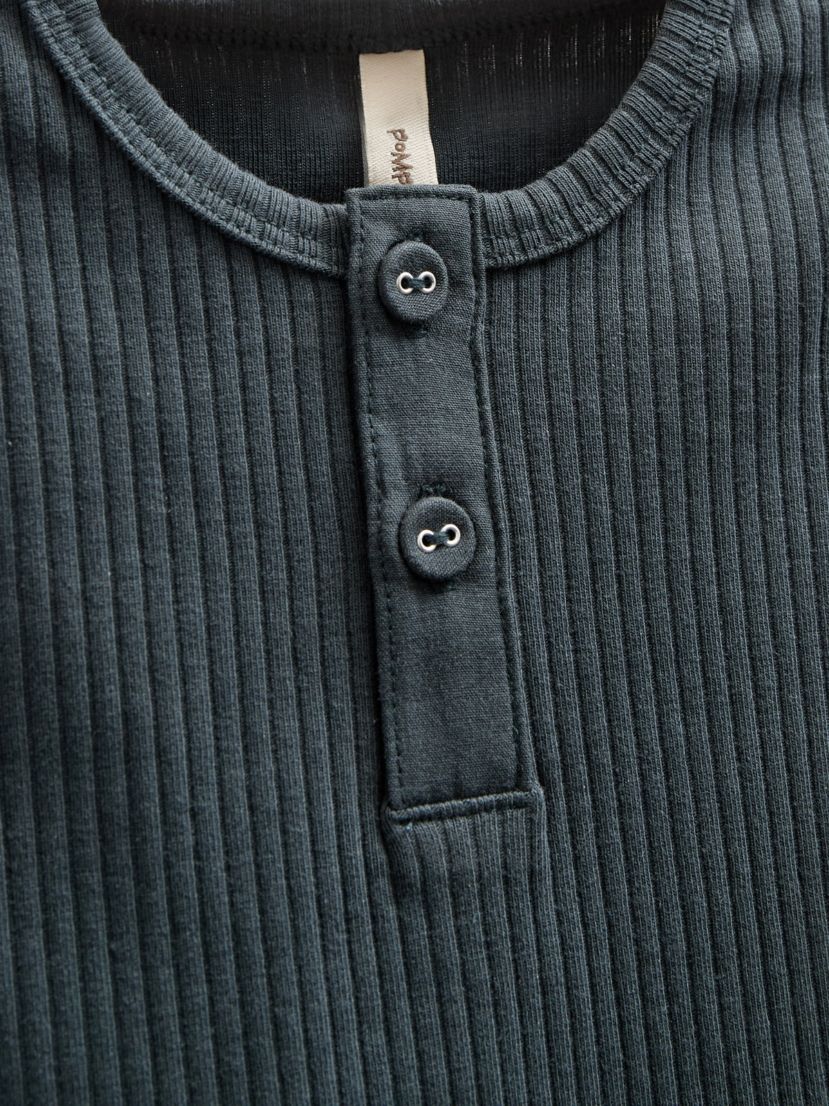 Katoenen ribbody met lange mouwen - Kids - Forest Green | 100560 Manson