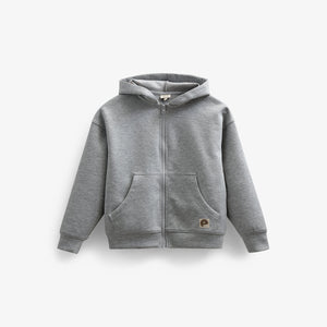 Scuba Zip Hoodie - Tween - Grey Melange | 100641 Liam