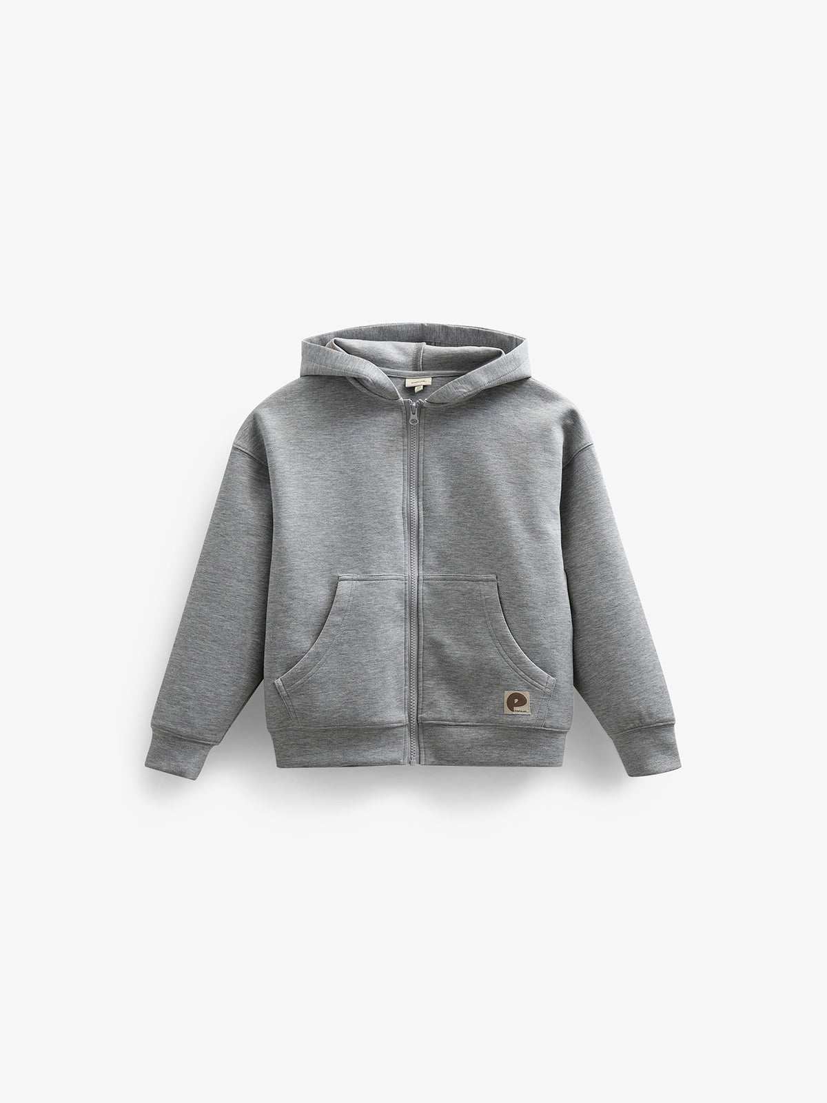 Scuba Zip Hoodie - Tween - Grey Melange | 100641 Liam