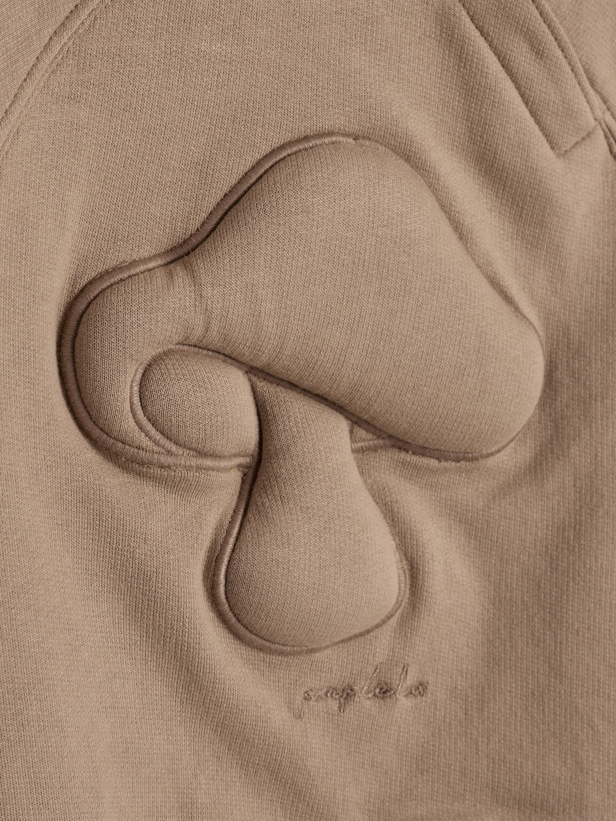 Sweatset met pofapplicatie - Little - Dark Beige
