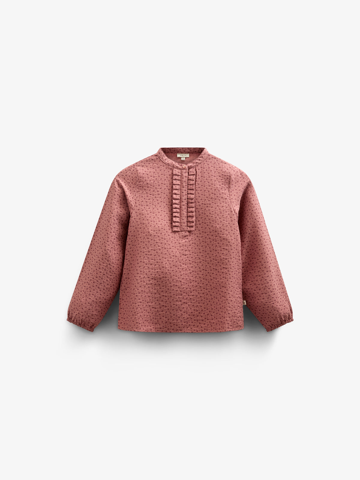 Bedrukte crêpe viscose overhemdblouse - Tween - Rose | 100657 Ana