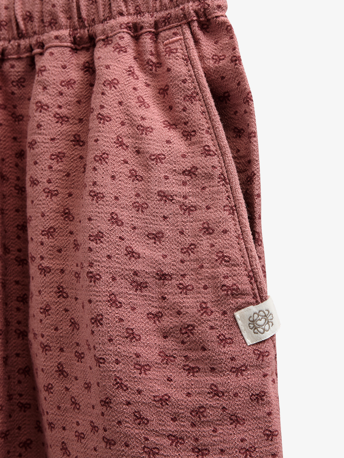 Bedrukte broek van crêpe viscose - Tween - Rose | 100659 Ana