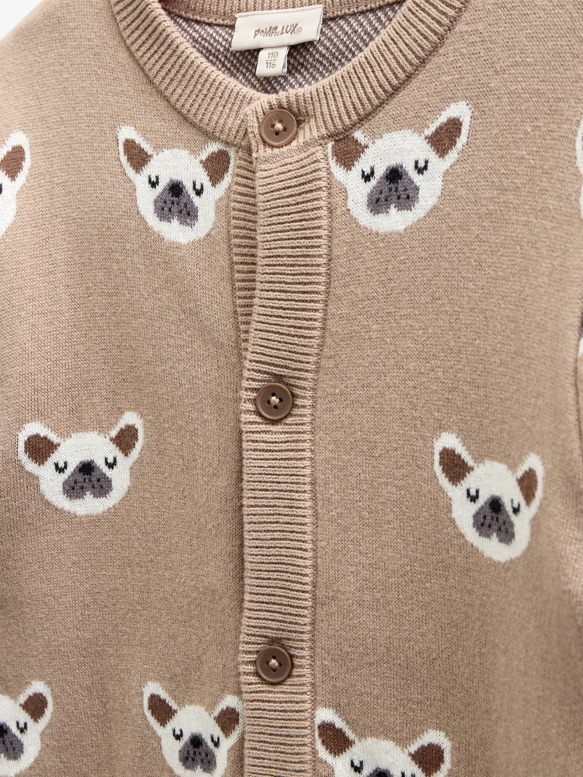 Katoenen jaquard gebreid vest - Kids - Light Brown | 100668 Nico