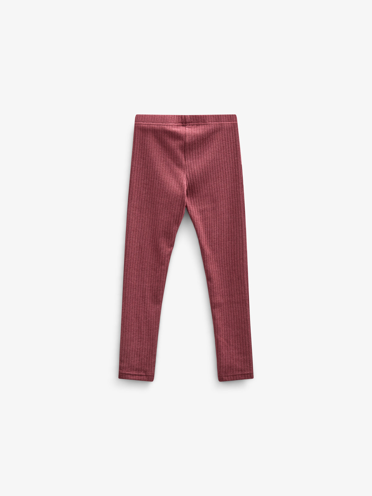 Zachte Rib Legging - Kids - Burgundy Melange | 100698 Alana