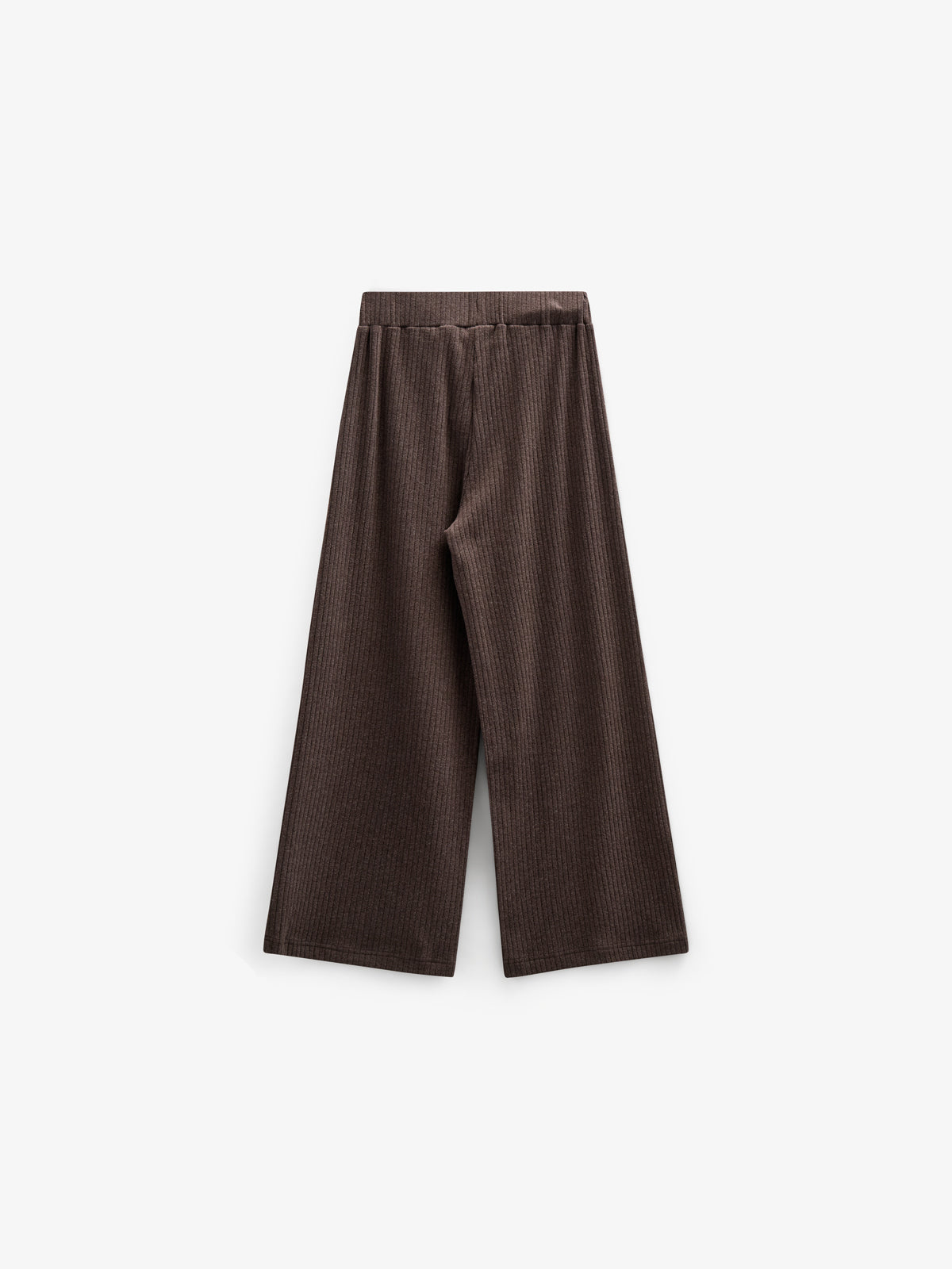 Zachte rib broek met wijde pijpen - Tween - Chocolate Melange | 100701 Alana