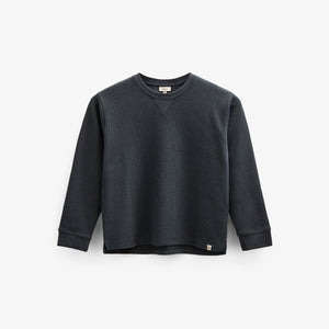 Gestructureerd T-shirt met lange mouwen - Kids - Forest Green | 100707 Malthe