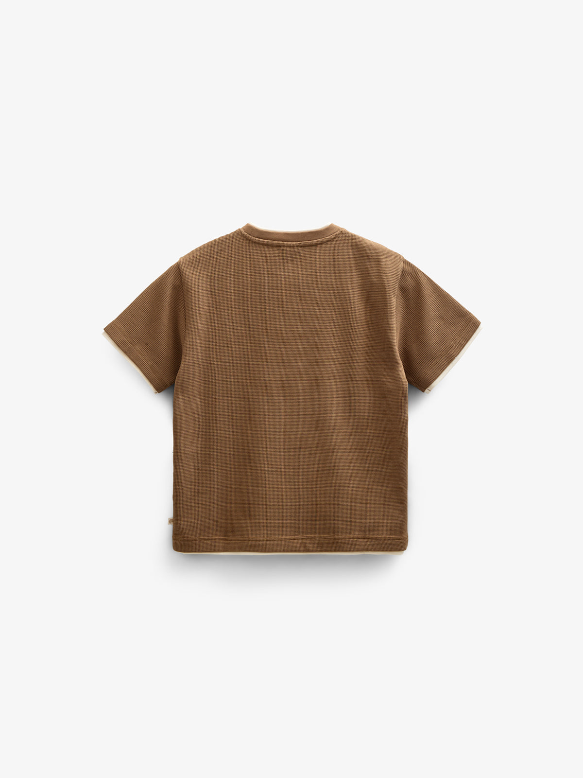Gestructureerd T-shirt met korte mouwen - Tween - Coffee | 100712 Malthe