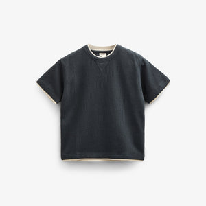 Gestructureerd T-shirt met korte mouwen - Tween - Forest Green | 100714 Malthe