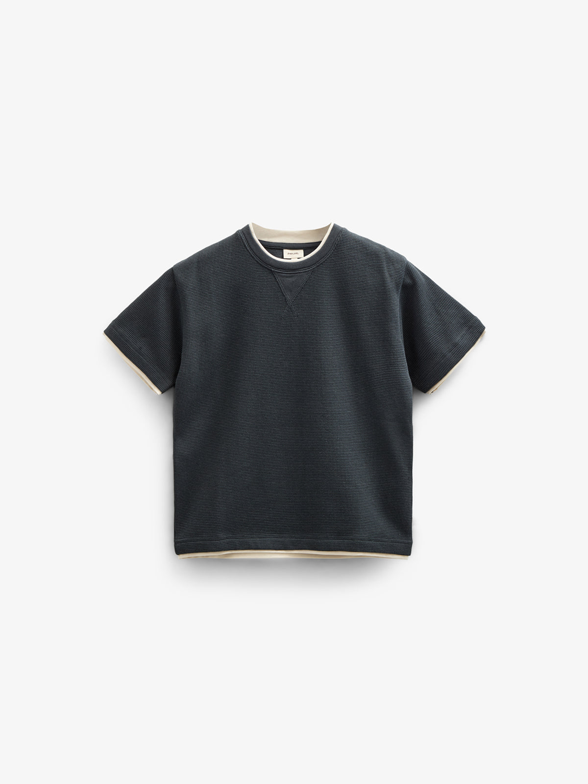 Gestructureerd T-shirt met korte mouwen - Tween - Forest Green | 100714 Malthe
