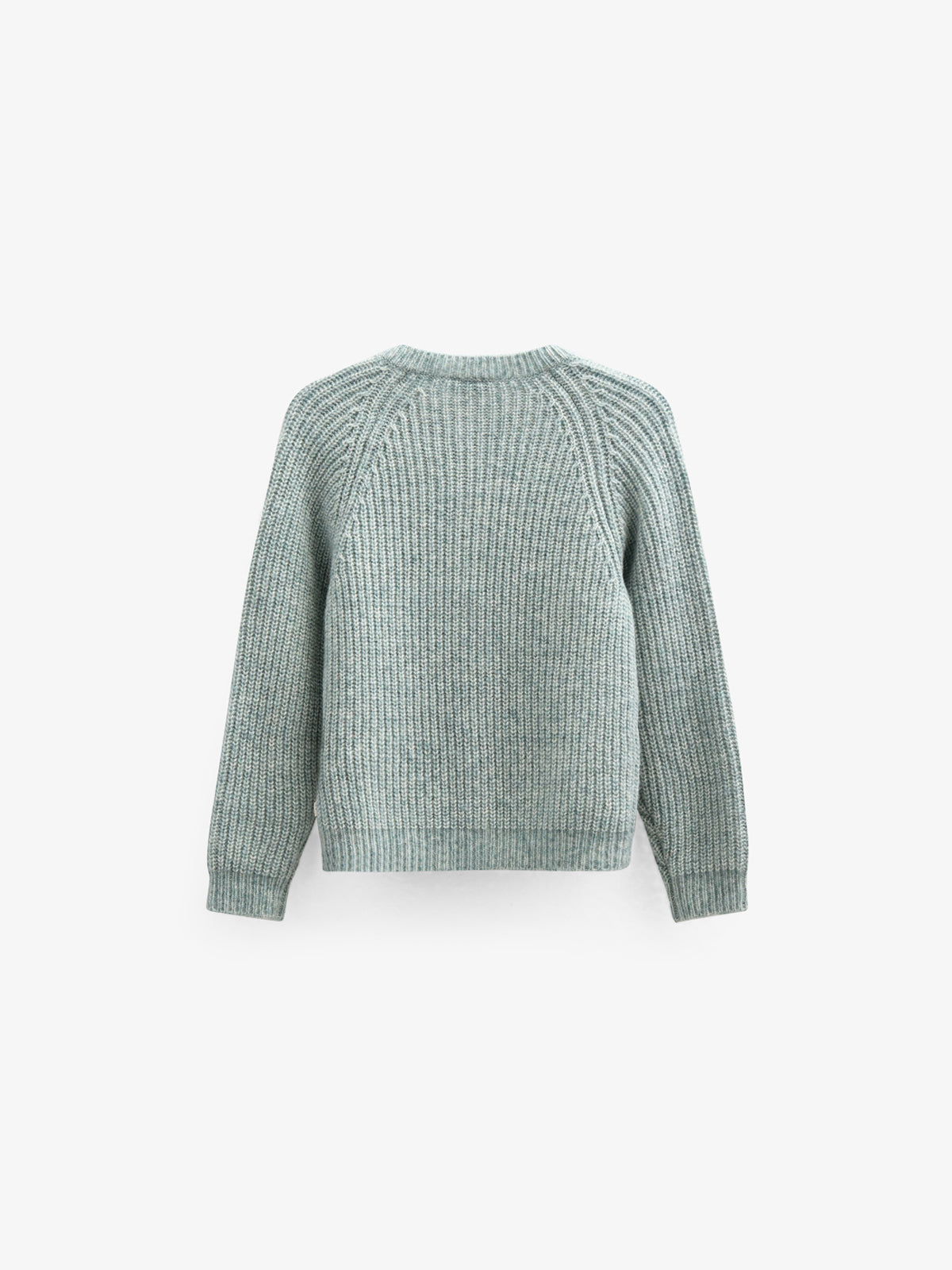 unisex vest van wolmix - Kids - Green Melange | 100747 Cork