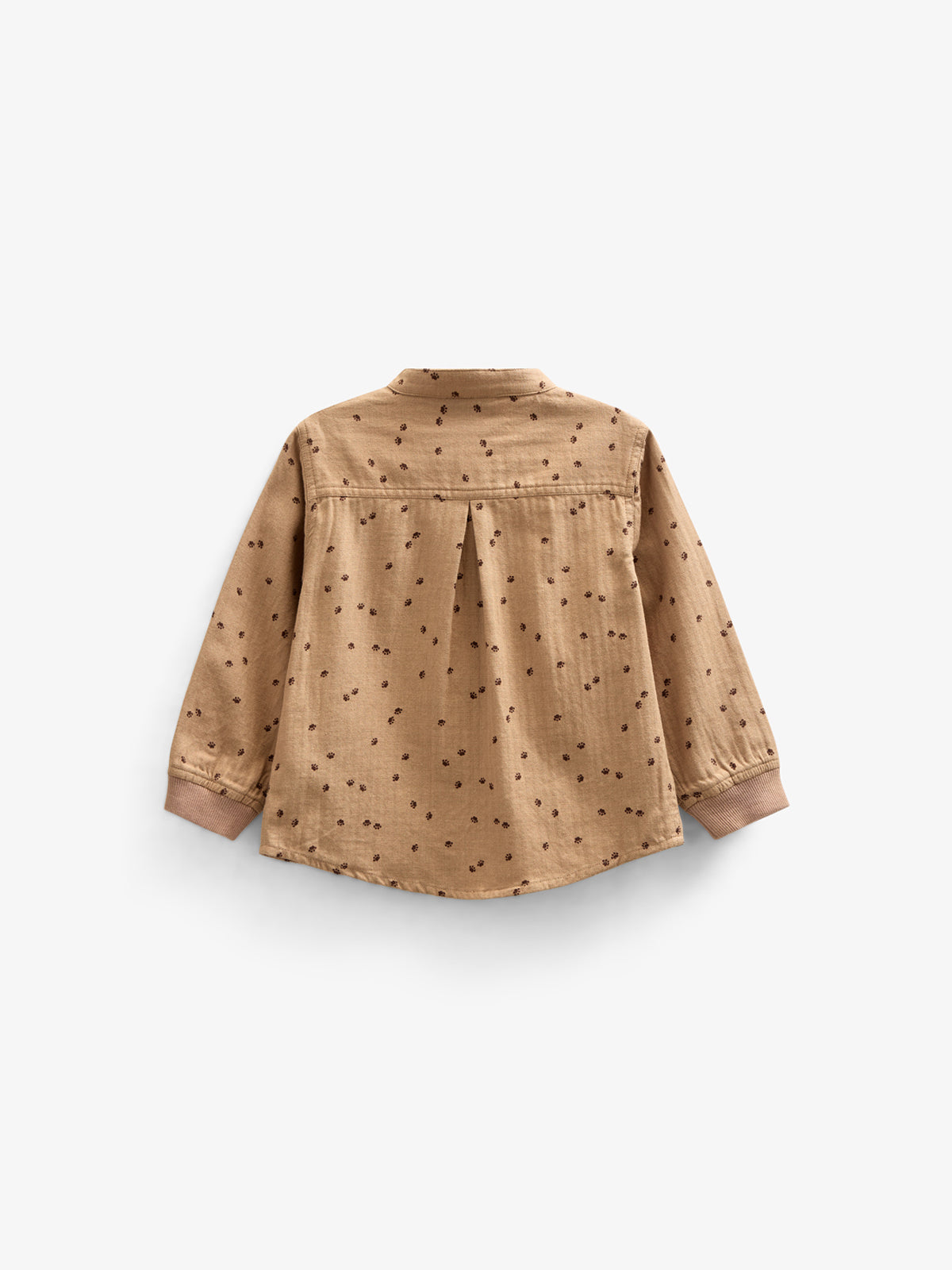 Visgraat Geweven Katoenen Shirt met Print - Kids - Light Brown | 100760 Edward