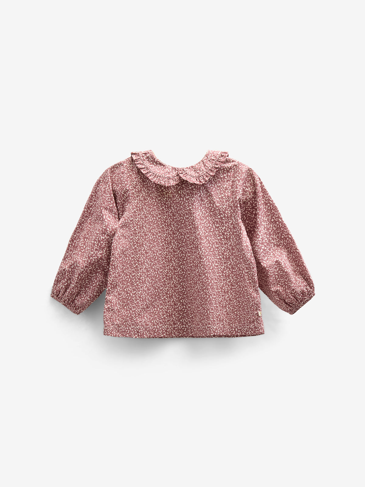 Bedrukte katoenen popeline blouse met kraag - Kids - Vintage Red | 100799 Allie