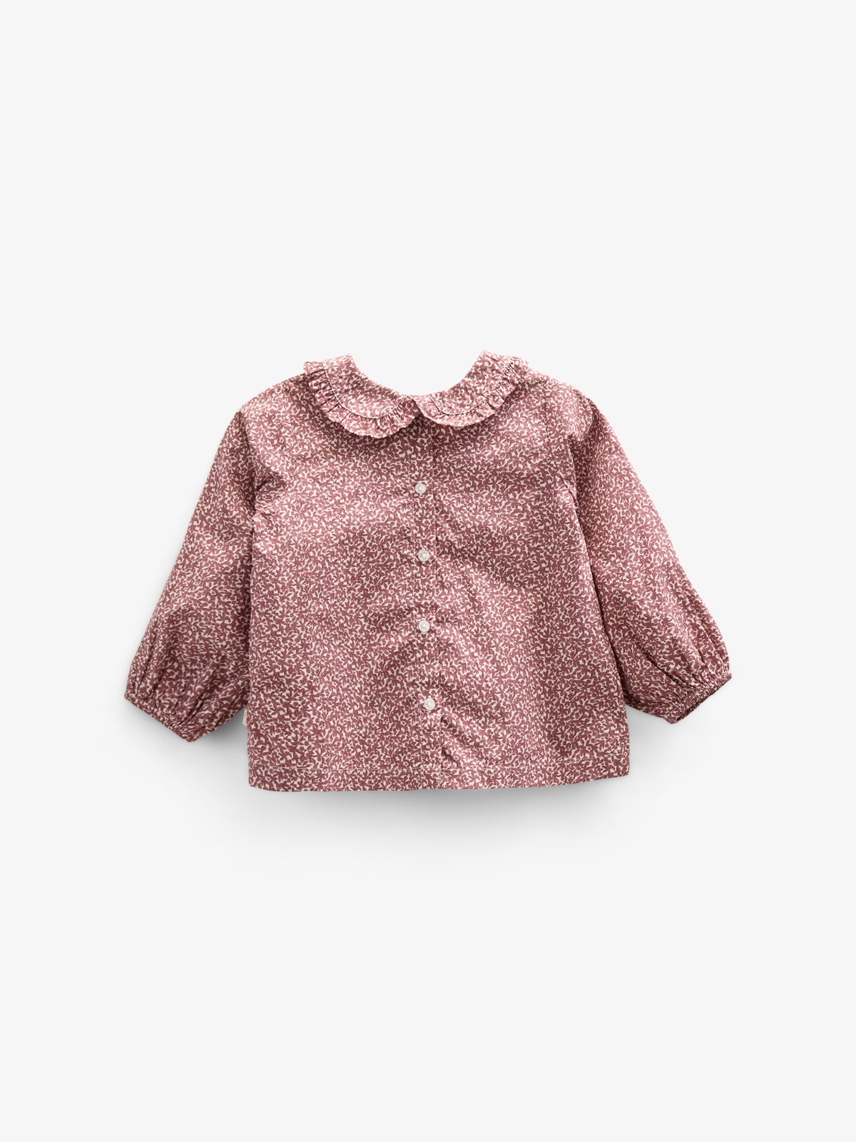 Bedrukte katoenen popeline blouse met kraag - Kids - Vintage Red | 100799 Allie