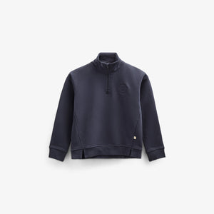 Sweatshirt met halve rits - Tween - Navy | 100807 Tristan