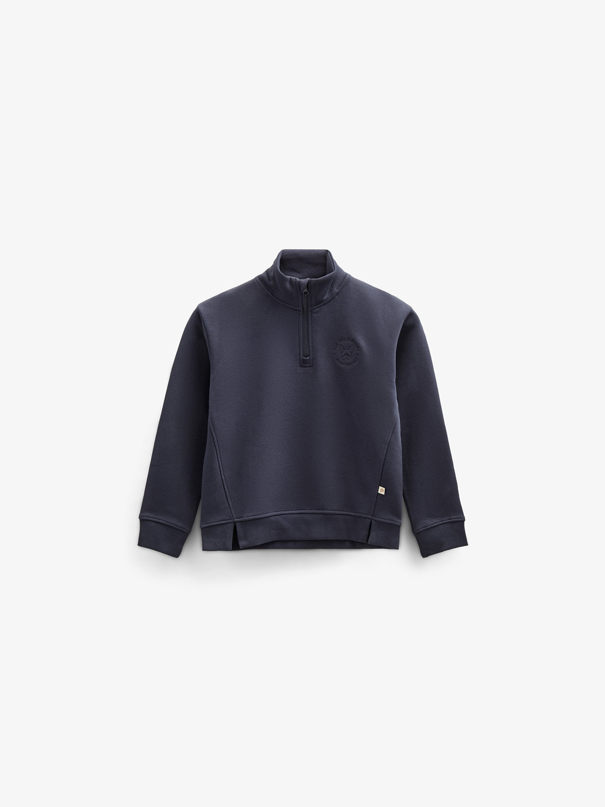 Sweatshirt met halve rits - Tween - Navy | 100807 Tristan