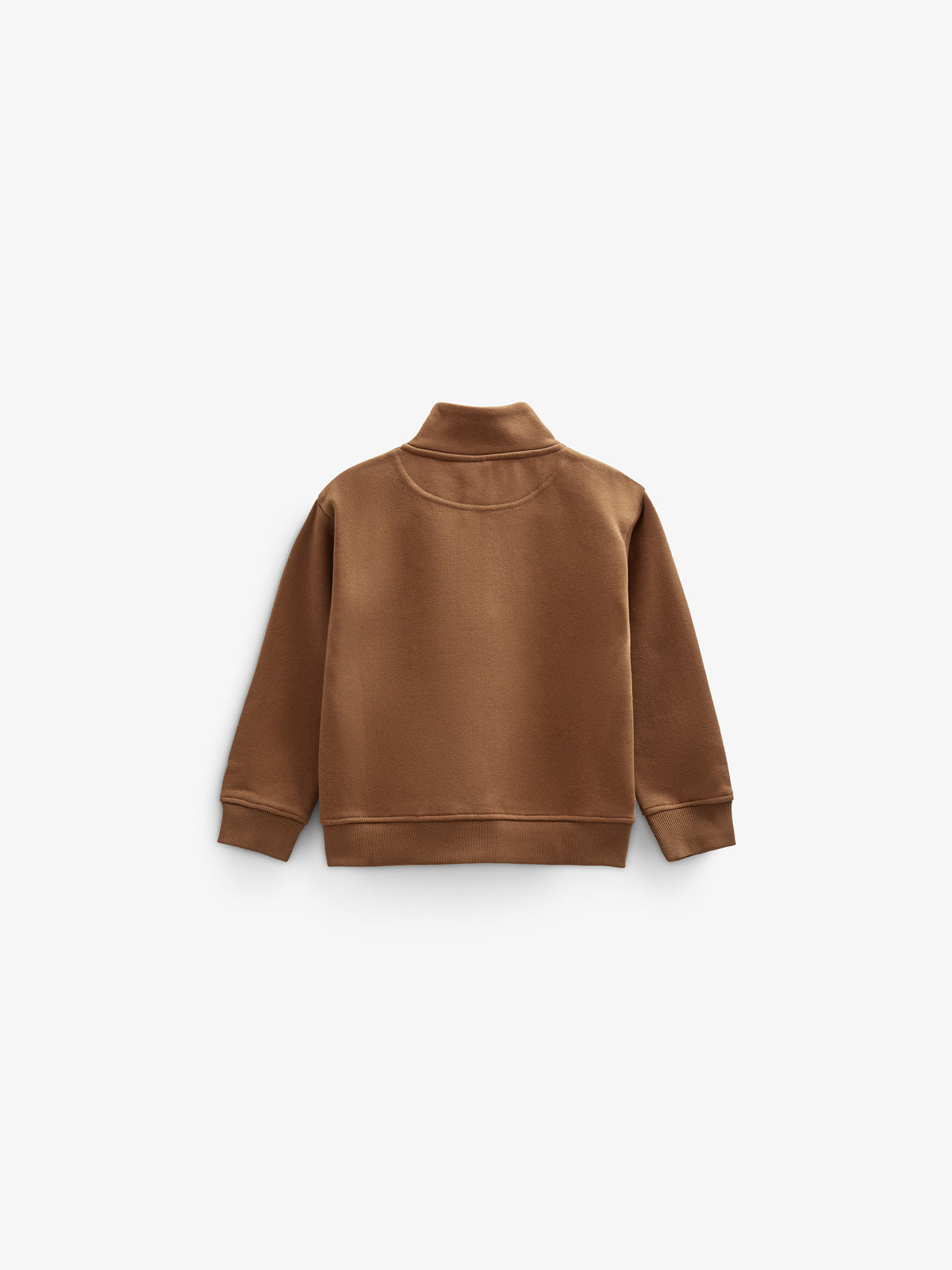 Sweatshirt met halve rits - Kids - Coffee | 100808 Tristan