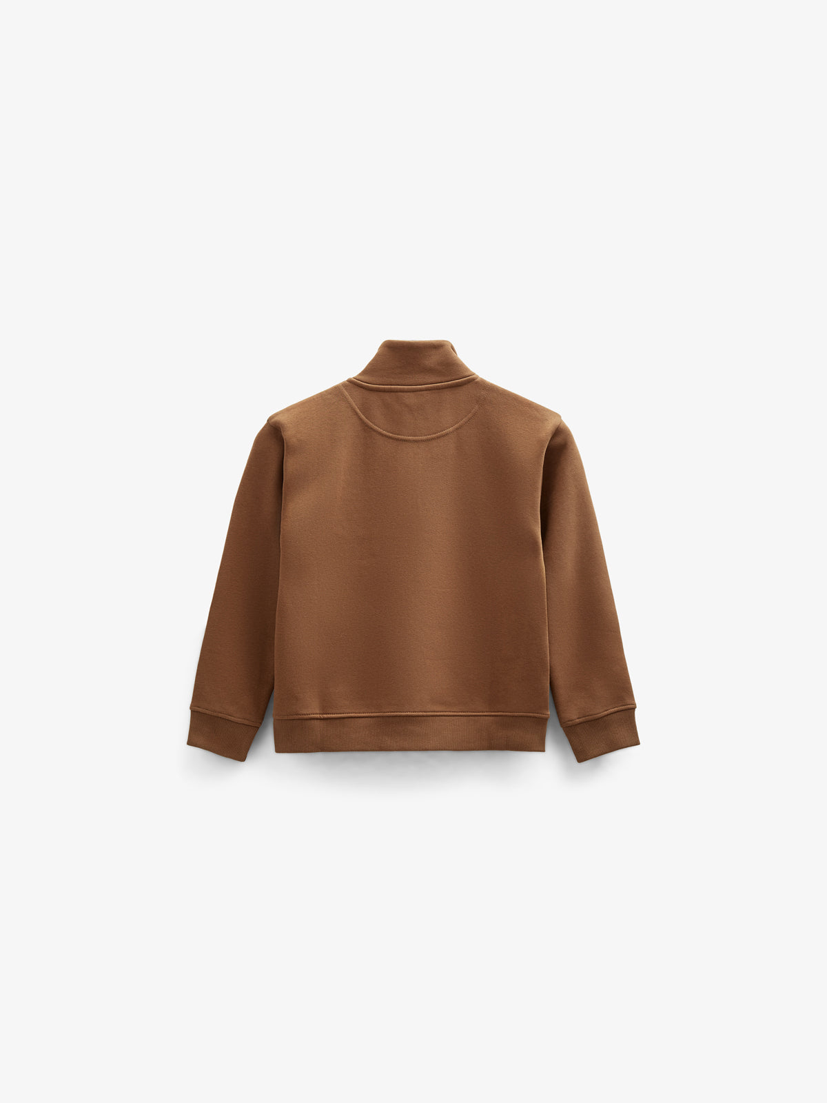 Sweatshirt met halve rits - Tween - Coffee | 100809 Tristan