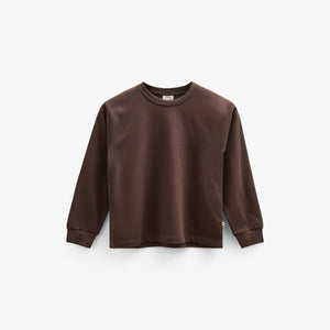 Oversized T-shirt met lange mouwen - Tween - Chocolate | 100852 August