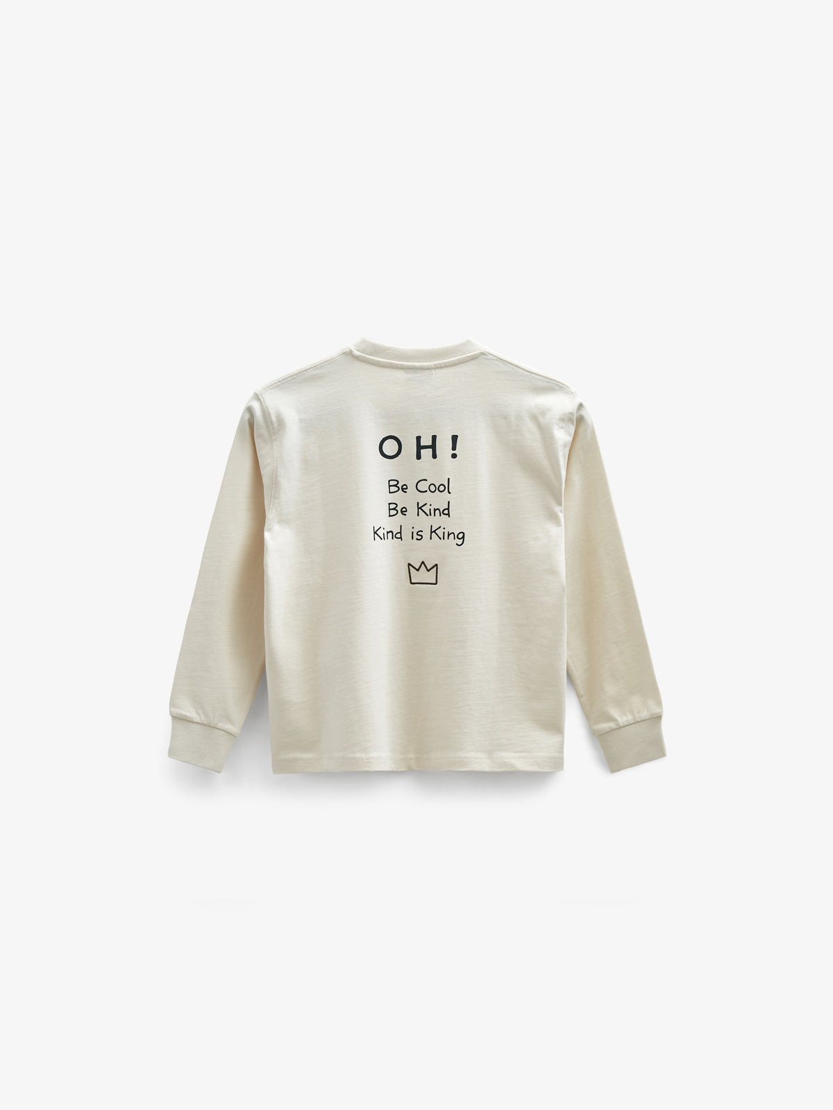 Oversized T-shirt met lange mouwen - Tween - Off White | 100853 August