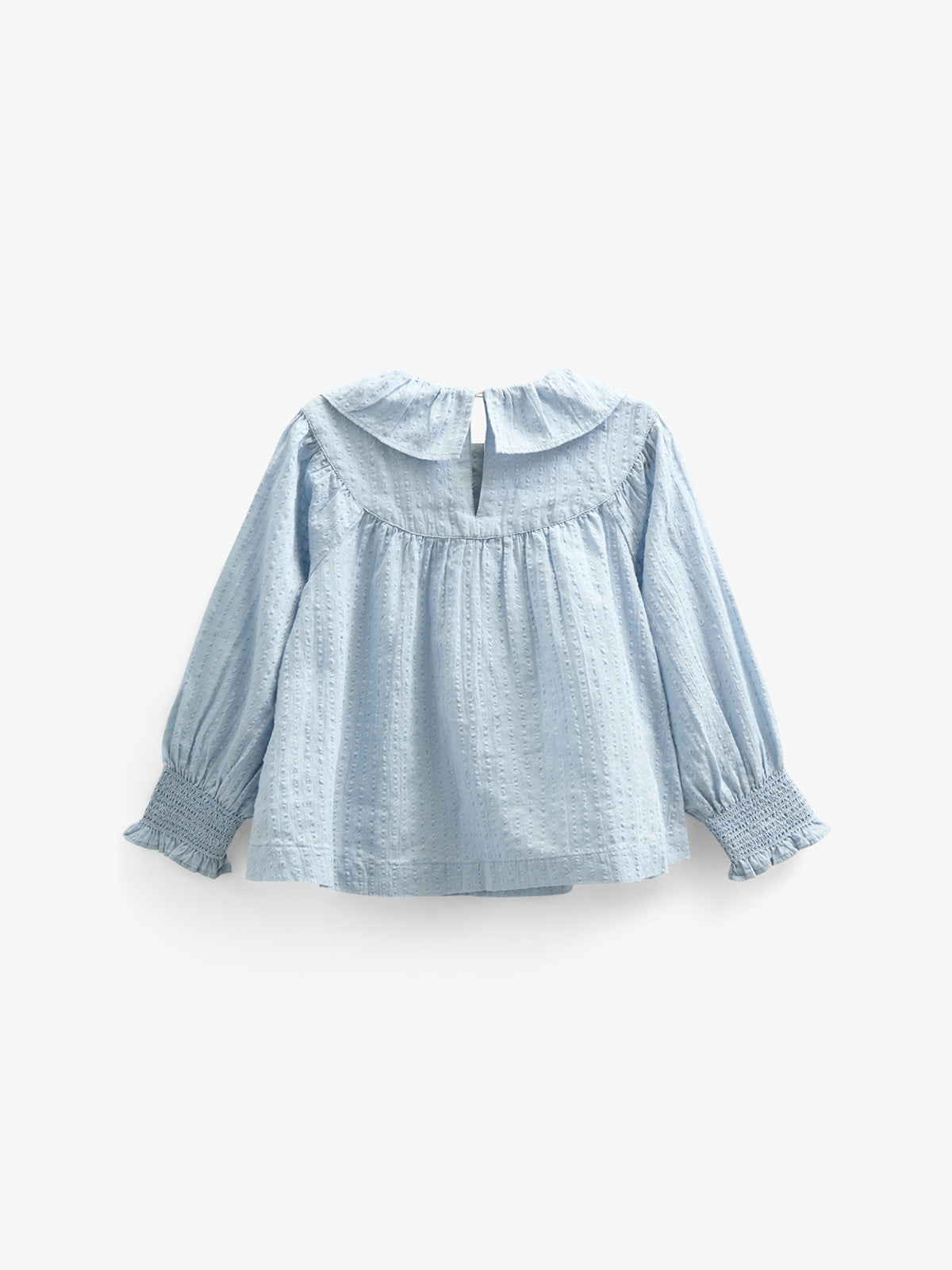 Katoenen blouse met kraag - Kids - Light Blue | 100885 Claire