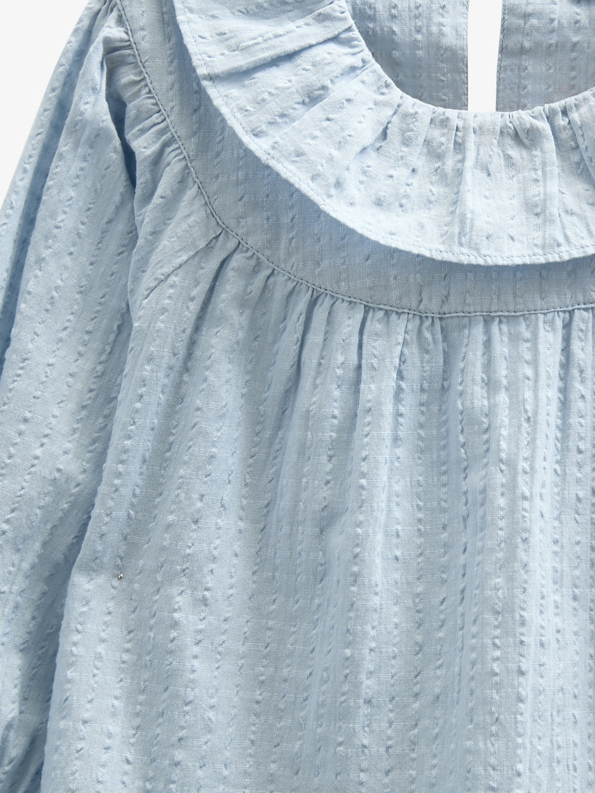 Katoenen blouse met kraag - Kids - Light Blue | 100885 Claire