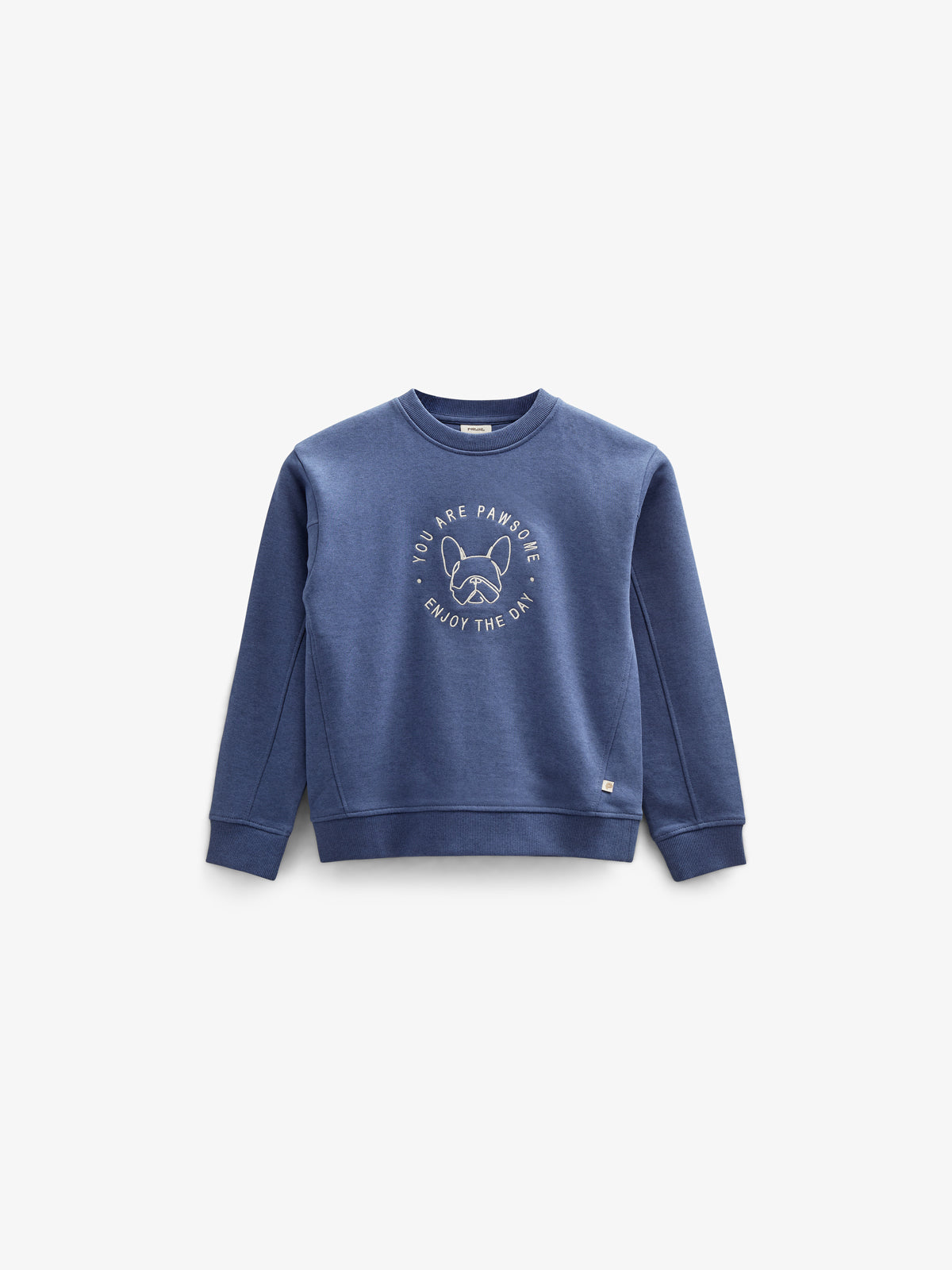 Sweatshirt met ronde hals - Tween - Indigo Blue Melange | 100889 Justin