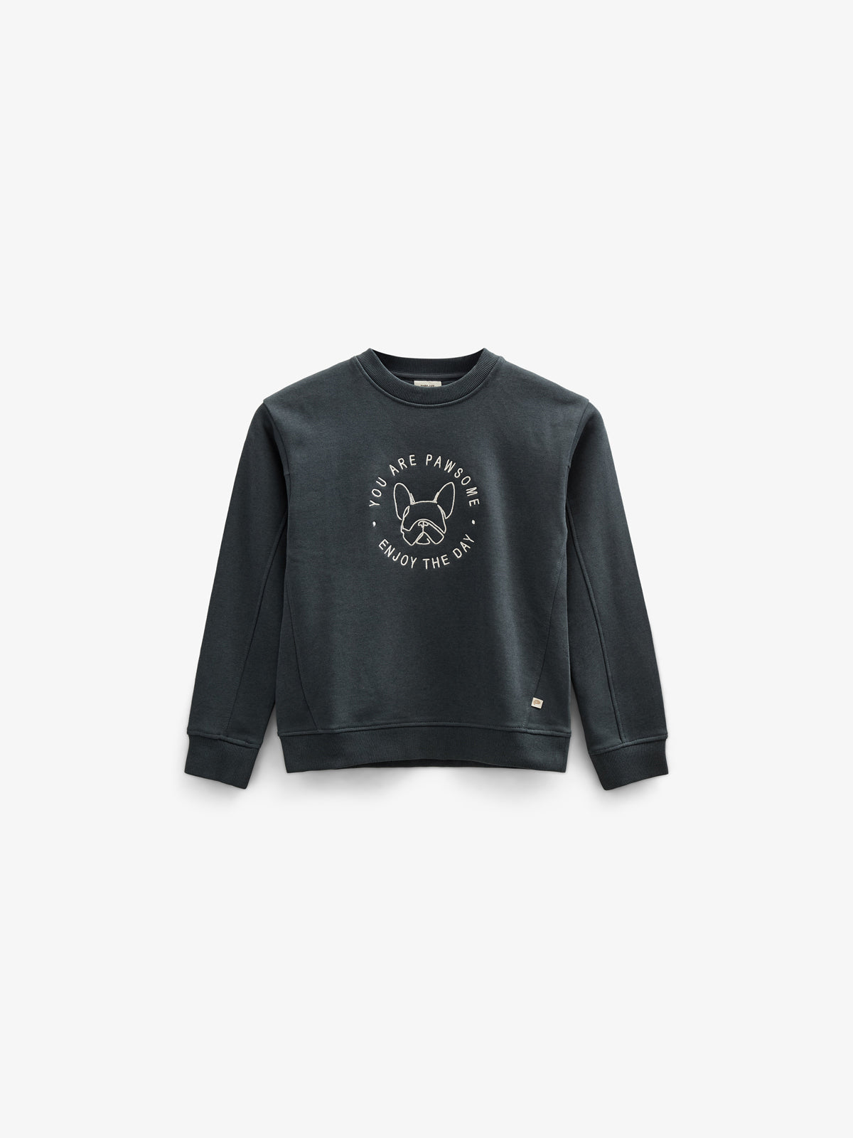 Sweatshirt met ronde hals - Tween - Forest Green Melange | 100893 Justin