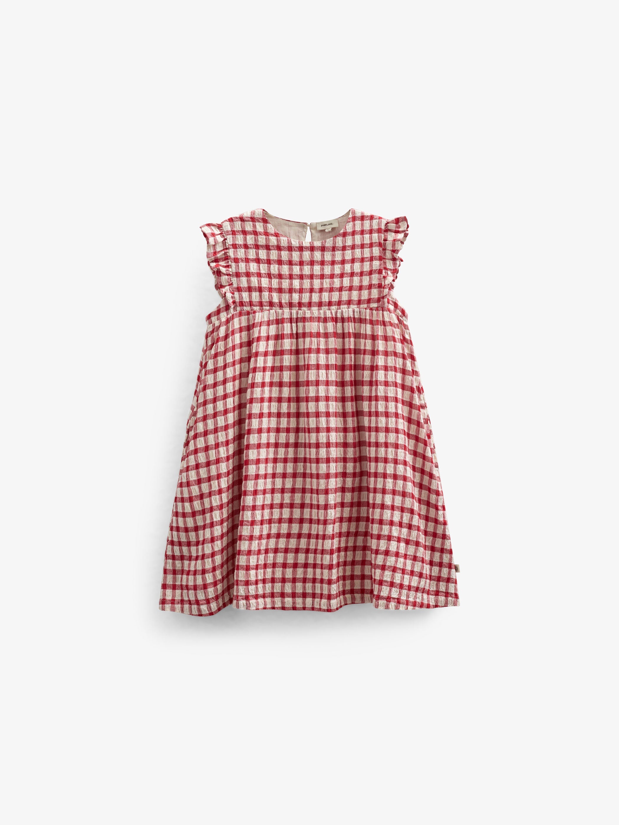 Geruite Katoenen Jurk - Kids - Cherry Red | 100904 Bonnie