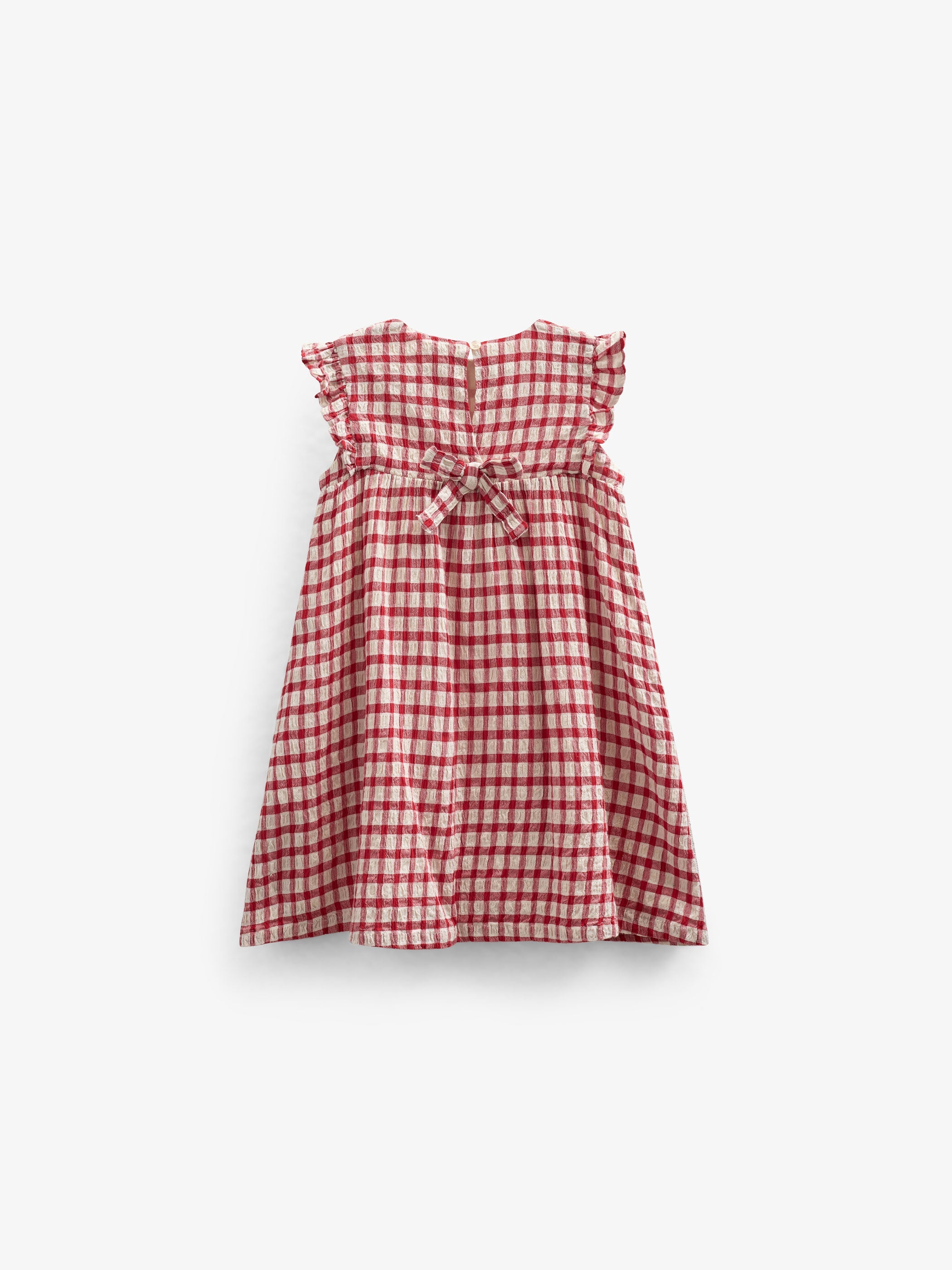 Geruite Katoenen Jurk - Kids - Cherry Red | 100904 Bonnie