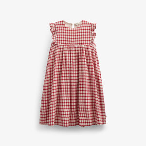 Geruite Katoenen Jurk - Tween - Cherry Red | 100905 Bonnie
