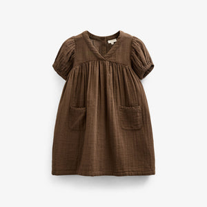 Gaze Jurk - Kids - Dark Brown | 100913 Jasmine