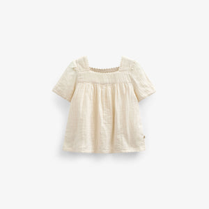 Gaze Korte Mouwen Blouse - Kids - Off White | 100918 Jasmine