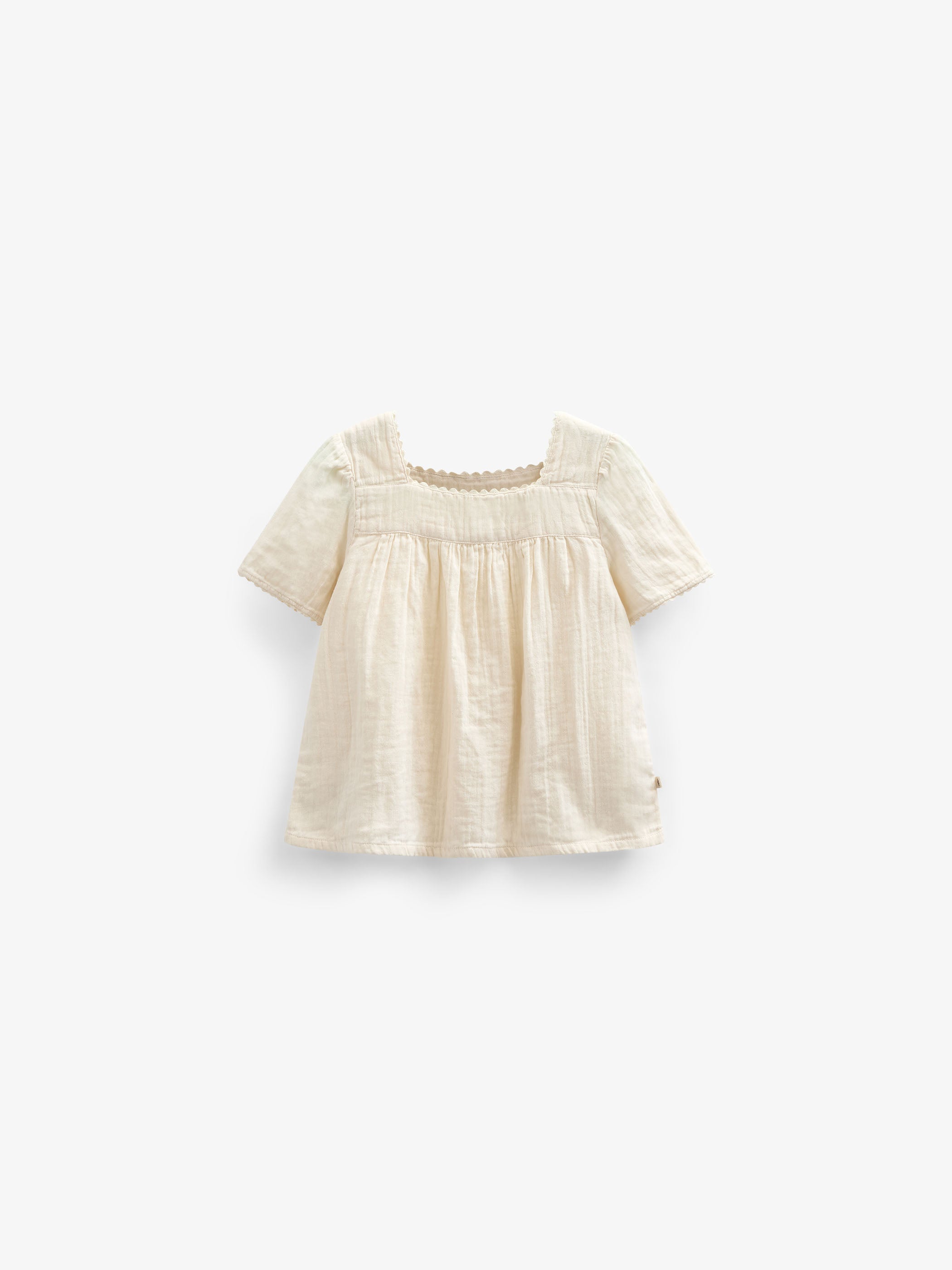 Korte mouwen blouse van gaas - Tween - Off White | 100919 Jasmine